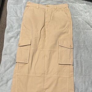 TNA women Beige Cargo skirt